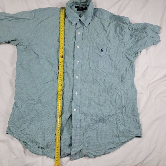 Ralph Lauren Blake Mens Large Green Plaid Button Down Shirt Casual Formal - Picture 9 of 10